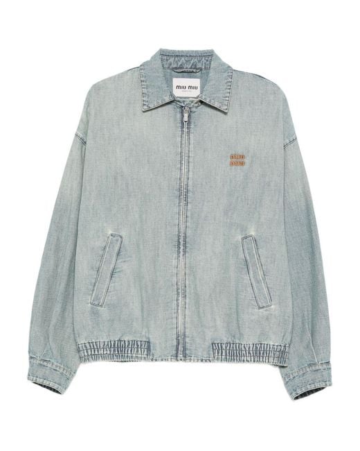 Miu Miu Blue Denim Cotton Jacket