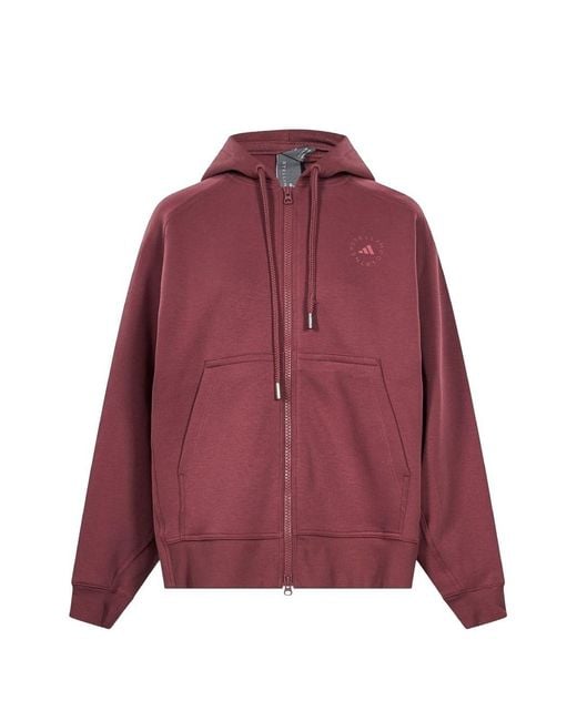 Adidas By Stella McCartney Red Cotton Blend Hoodie