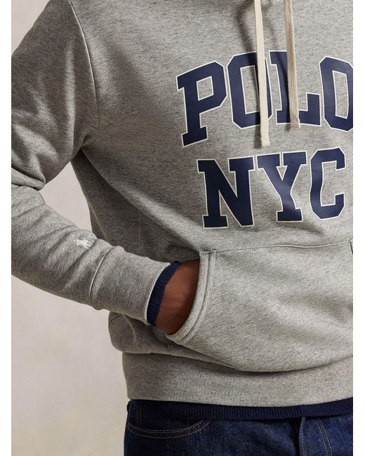 Polo Ralph Lauren Gray Fleece Graphic Sweatshirt for men