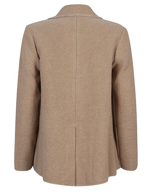 Base London Brown Cotton And Linen Blend Jacket