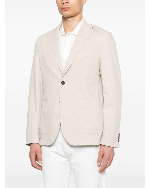 Manuel Ritz Natural Single Breasted Blazer for men