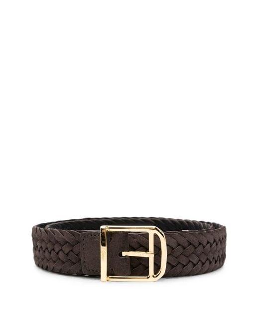 Brioni White Suede Leather Belt for men
