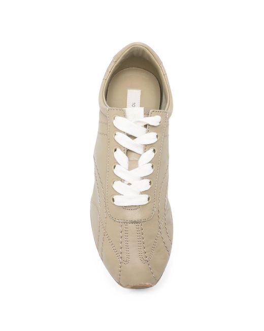 Totême White Flex Leather Sneakers