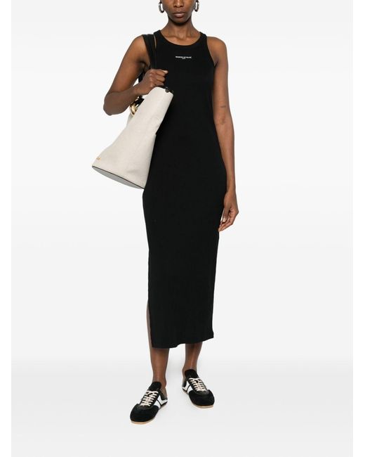 Maison Kitsuné Black Dress Ribbed Knit