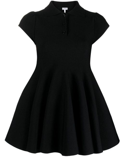 Loewe Black Stretch-knit Mini Dress