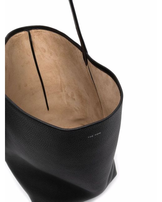 The Row Black Park Tote Large Leather Tote Bag