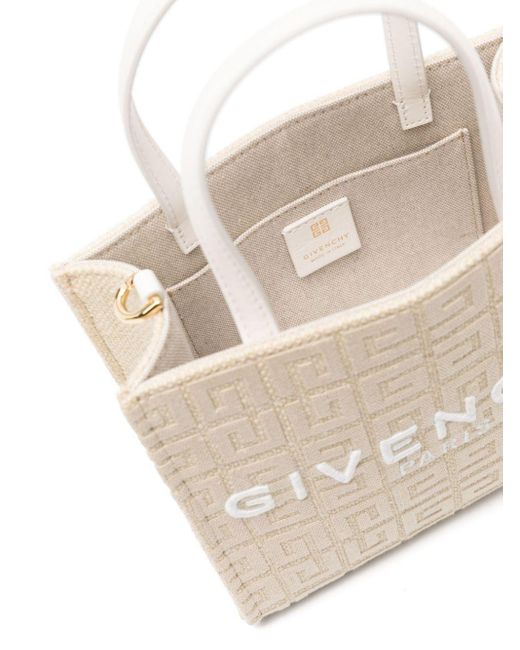 Givenchy Natural G-Tote Mini Juta Shopping Bag