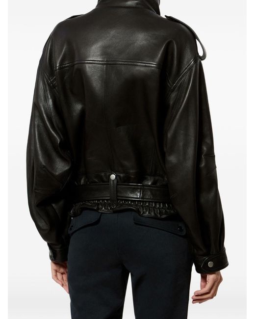 Isabel Marant Black Farza Leather Jacket