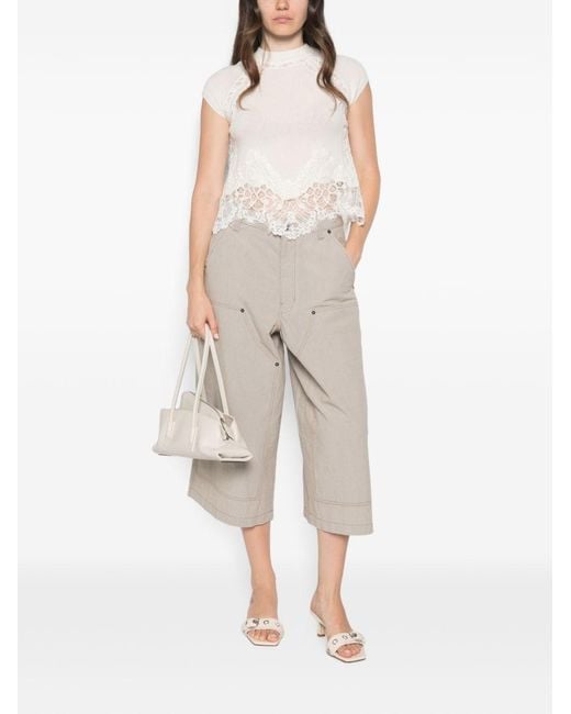 Ermanno Scervino White Cashmere Lace Top