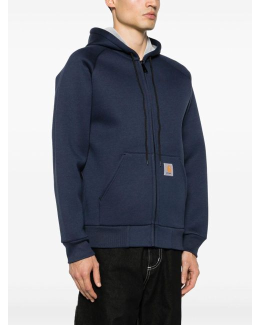 Carhartt Blue Cotton Blend Hoodie for men