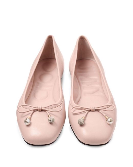 Ballerina Elme Flat di Jimmy Choo in Pink