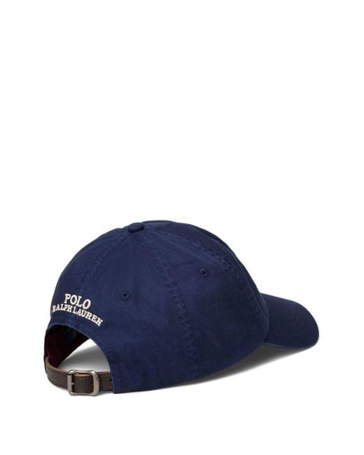 Polo Ralph Lauren Blue Hat With Teddy Bear Print for men