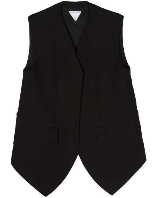 Bottega Veneta Black Cotton Layered Vest