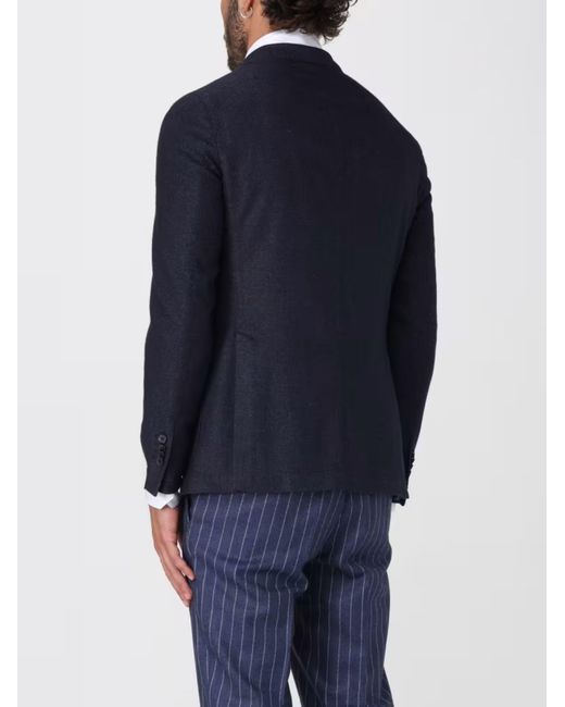 Luigi Bianchi Blue Wool And Cashmere Blend Jacket for men