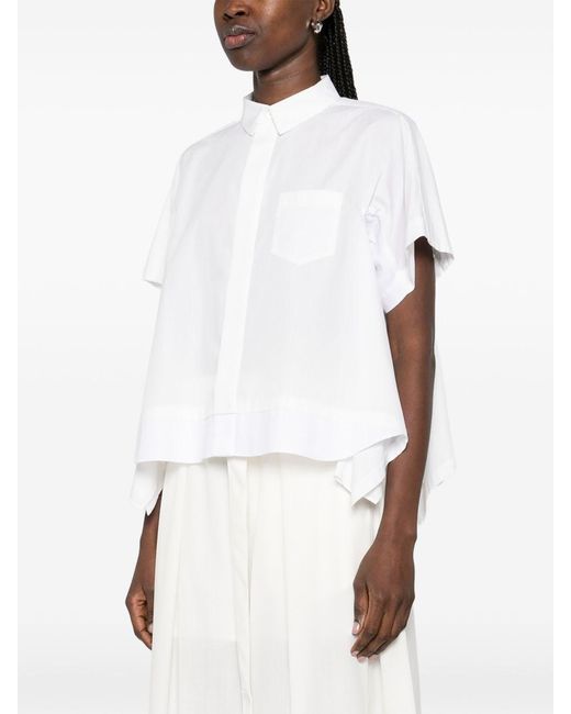 Sacai White Cotton Shirt