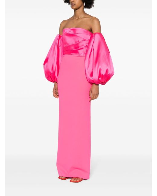 Solace London Pink The Carmen Maxi Dress