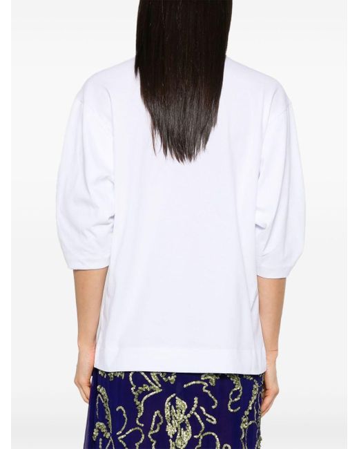 Dries Van Noten White Heynet Cotton T-Shirt