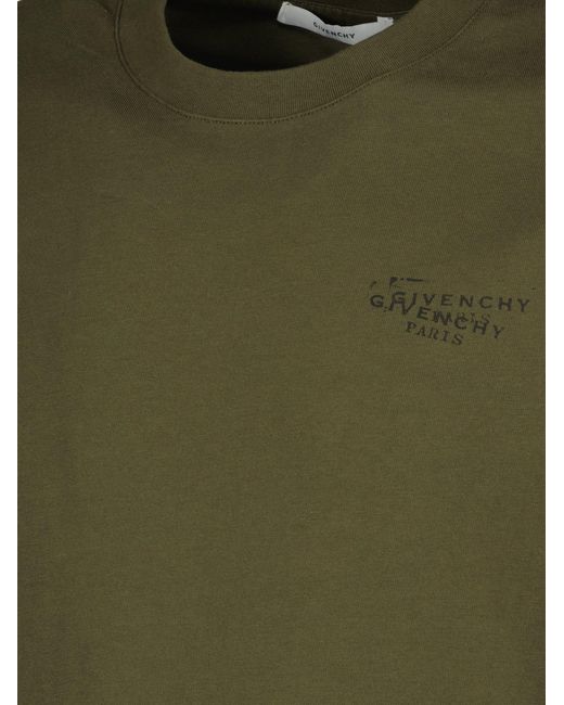 Givenchy Green Cotton T-Shirt for men