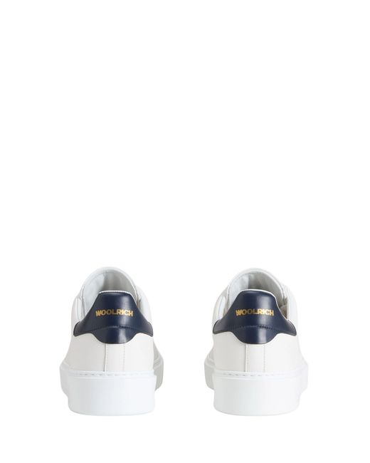 Woolrich White Classic Court Sneaker for men