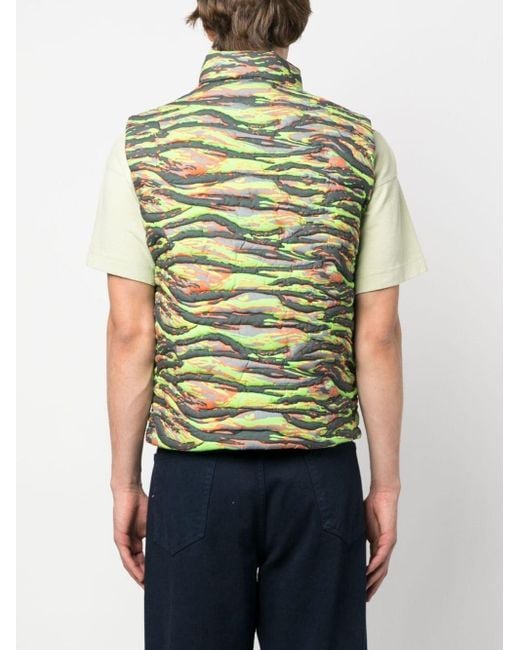 ERL Green Waistcoat With All-Over Print for men