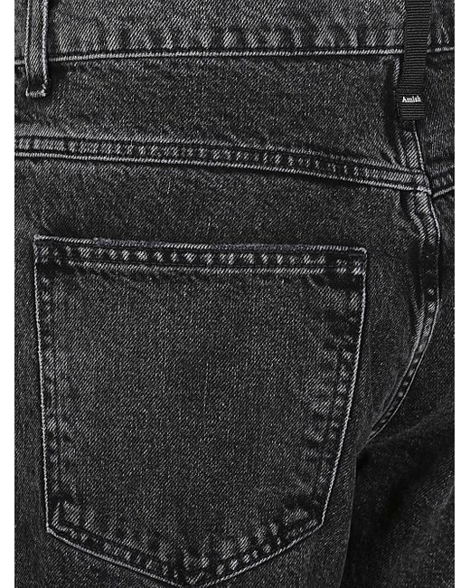 AMISH Black Jeans With Logo for men