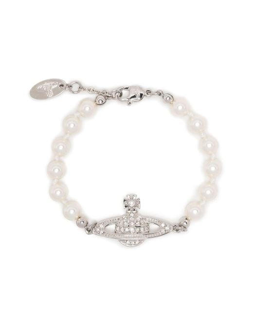 Vivienne Westwood White Mini Bas Relief Bracelet