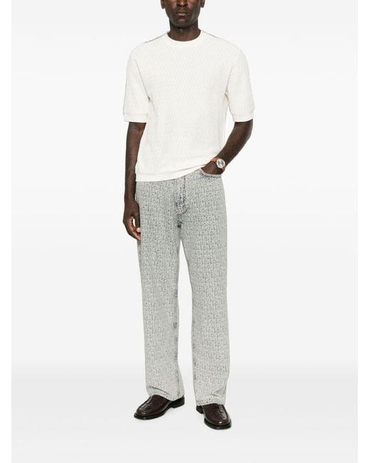 Emporio Armani Gray Denim Cotton Jeans for men