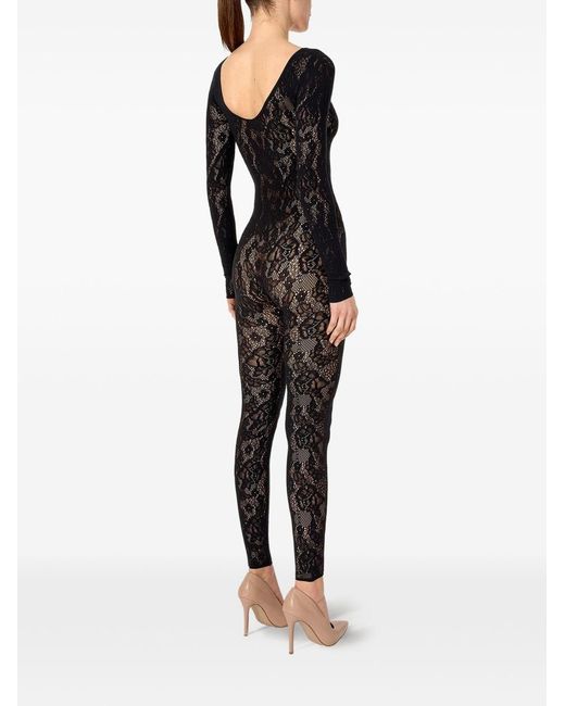 Wolford Black Infinite Rose Jumpsuit