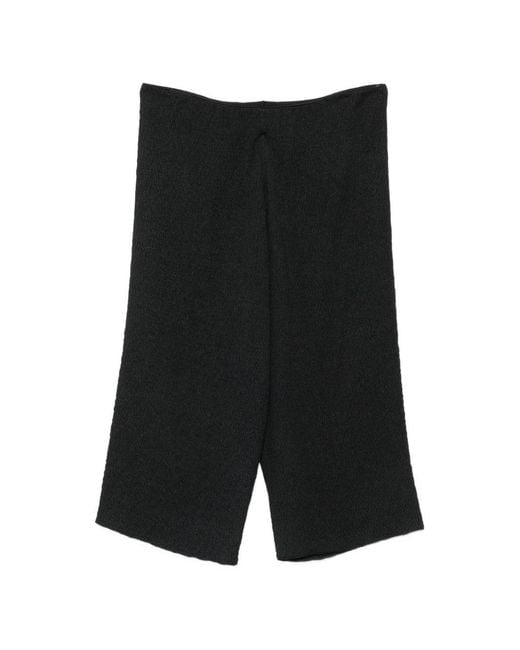 The Row Black Omero Silk Trousers