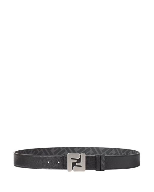 Fendi White Squared Ff Belt for men
