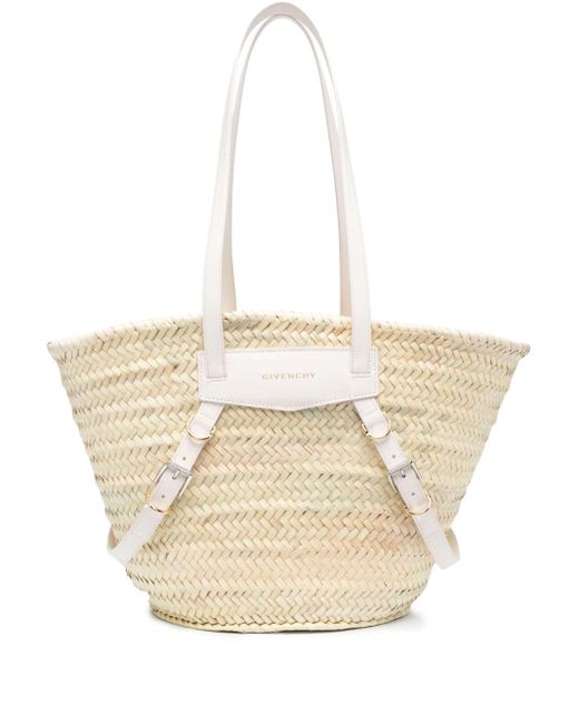 Givenchy Natural Voyou Medium Rafia Basket Bag
