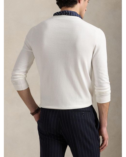 Polo Ralph Lauren White Logo Sweater for men