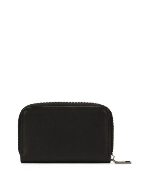 Dolce & Gabbana Black Logo-print Leather Wallet