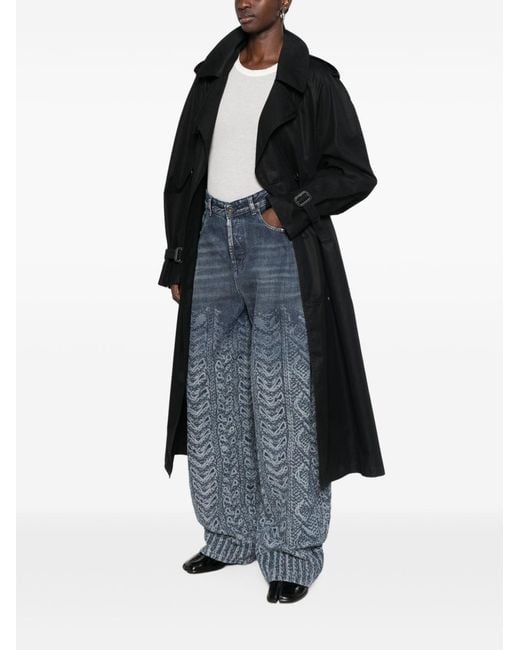 DIESEL Blue Wide-Leg Denim Jeans