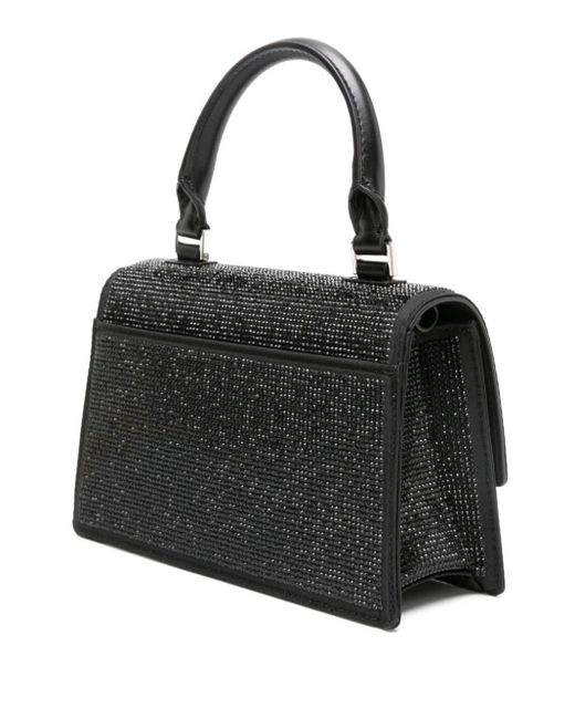 Tory Burch Black Mini Bon Bon Rhinestone-embellished Tote Bag