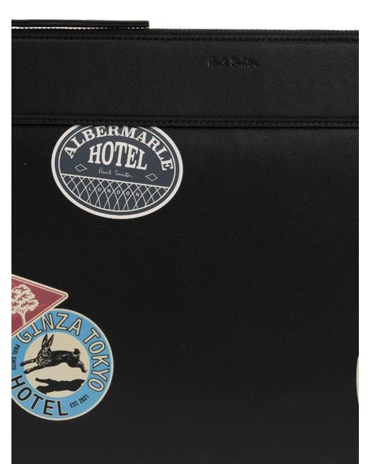 Paul Smith Black Leather Document Case for men