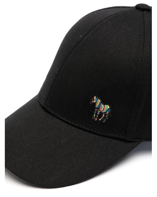 PS by Paul Smith Black Zebra-embroidered Baseball Cap for men