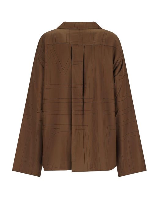 Totême Brown Flannel Pajama Top
