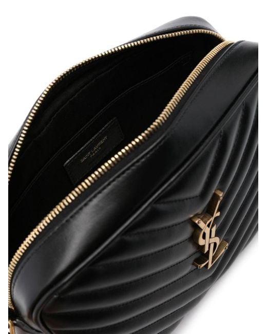 Saint Laurent Black Quilted Lou Crossbody Bag