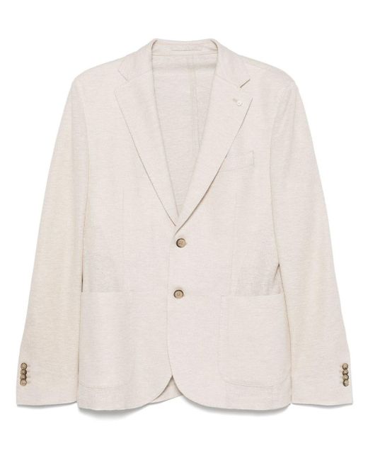 Luigi Bianchi Natural Linen Jacket for men