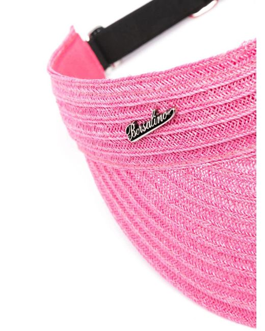 Borsalino Pink Braided Visor Accessories