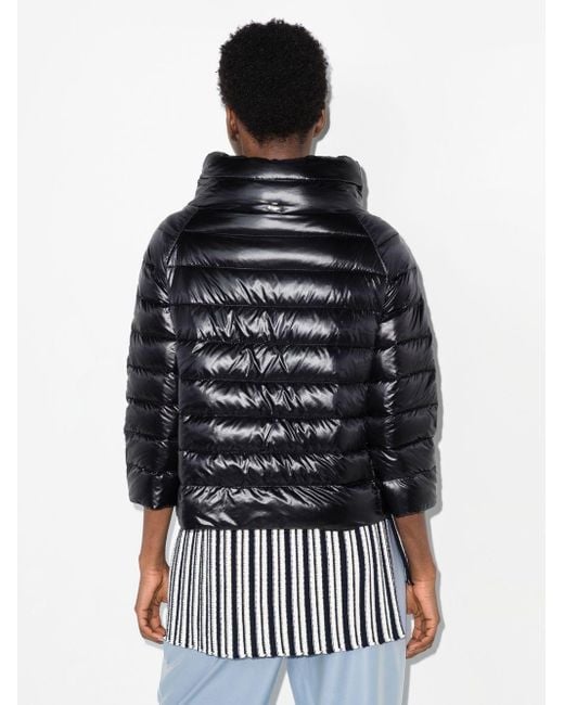Herno Black Sofia Nylon Cape