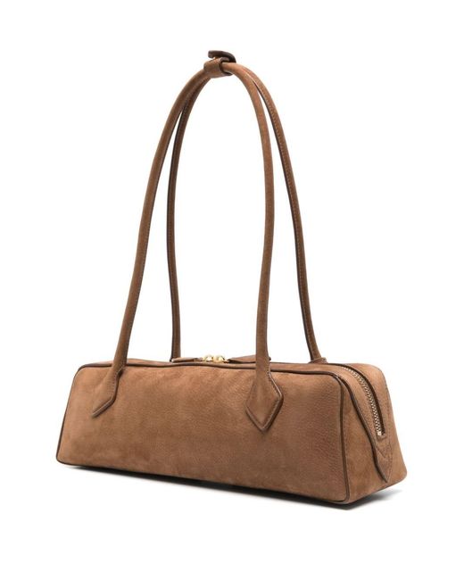 Alaïa Brown Alaia Medium Nabuk Shoulder Bag
