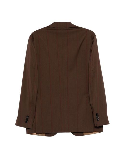 Gabriele Pasini Brown Pinstripe Suit for men