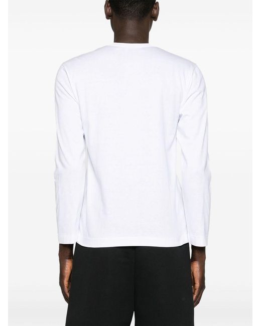 COMME DES GARÇONS PLAY White Cotton T-Shirt for men