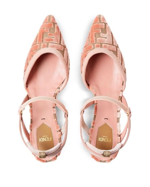 Fendi Pink Medium-Heeled Slingbacks