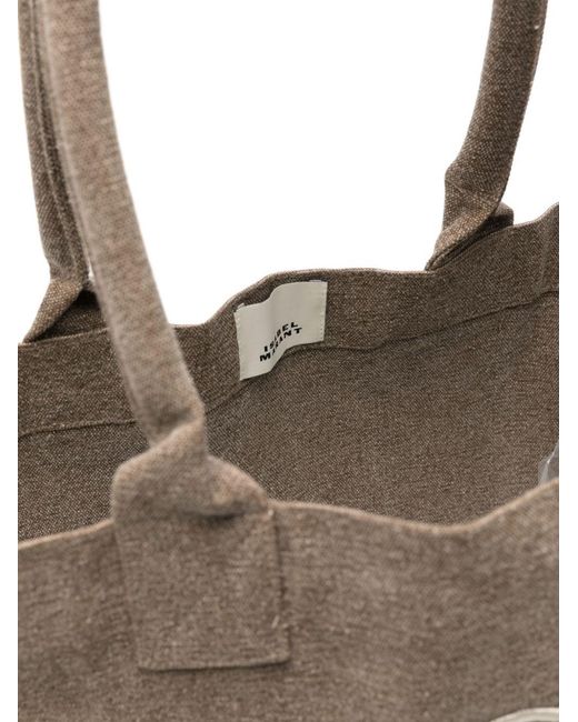 Isabel Marant Brown Yenky Small Cotton Tote Bag