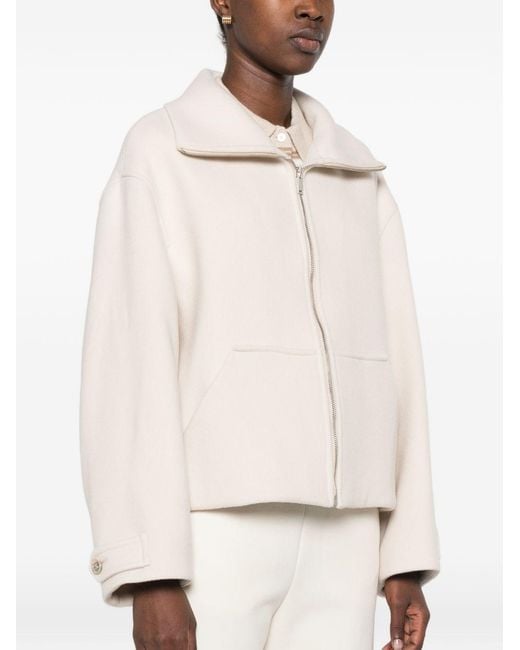Semicouture White Jeanie Wool Coat
