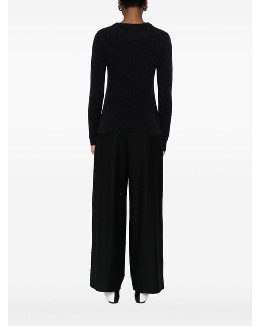 Susanne Bommer Black Wool Crewneck Sweater