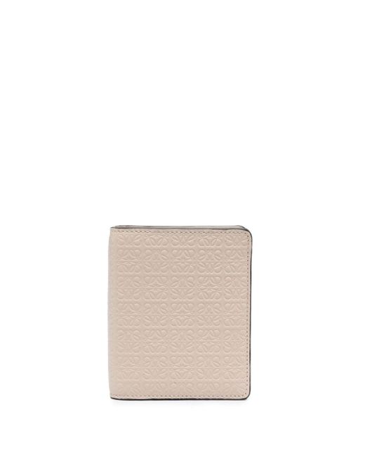 Loewe White Repeat Embossed Leather Zip Wallet